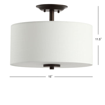 Marc 15" Metal LED Semi-Flush Mount - JONATHAN Y